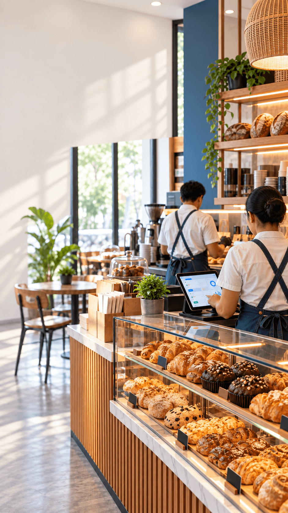 Local business team using a point-of-sale dashboard